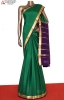 Contrast Classic Pure Mysore Crepe Silk Saree